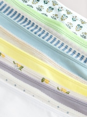 Yellow/White Full Brief Full Briefs Cotton Knickers 10 Pack - Image 16 of 17