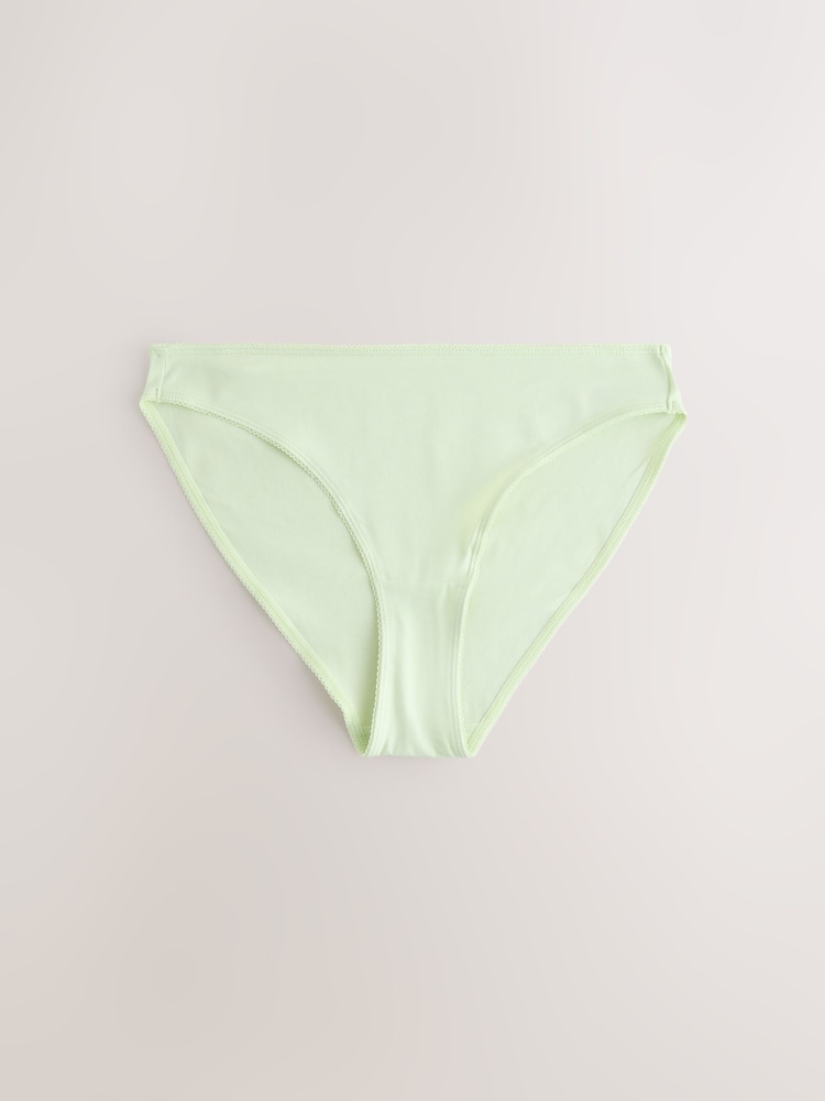 أصفر/أبيض - عبوة مكونة من 10 سراويل داخلية قطنية بتغطية كاملة - صورة 2 من 13