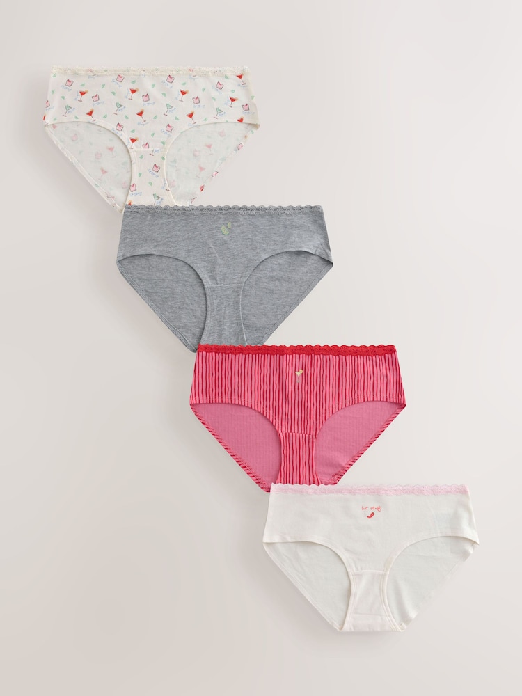 Margarita - حزمة سراويل داخلية من 4 قطع مصنوعة من القطن والدانتيل - صورة 1 من 7