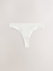 Yellow/White Thong Full Briefs Cotton Knickers 10 Pack - Image 7 of 13