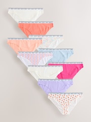 Orange/Weiß - Baumwollslips mit Logo, 10 er-Pack - Bild 1 von 13