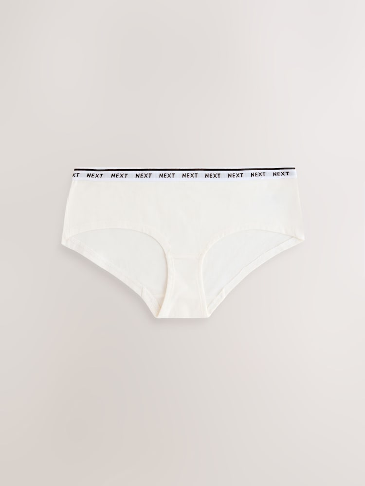 橙色/白色 - 棉质徽标内裤10条装 - 13的图像2｝