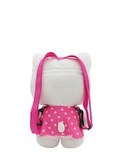 Peers Hardy Sanrio Plush Pink Hello Kitty Print White Backpack - Image 2 of 3