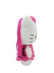 Peers Hardy Sanrio Plush Pink Hello Kitty Print White Backpack - Image 3 of 3