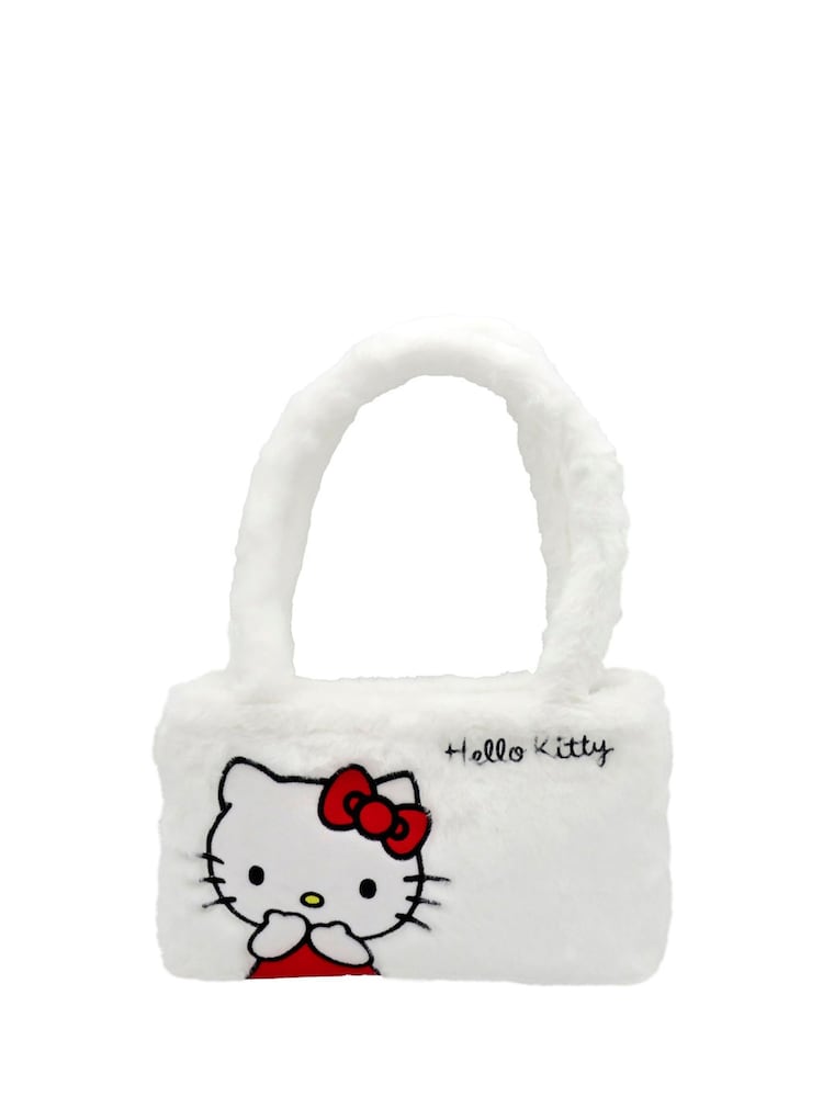 Peers Hardy Small Sanrio Hello Kitty Plush White Bag - Image 1 of 2 Peers Hardy Small Sanrio Hello Kitty Plush White Bag - Image 1 of 2