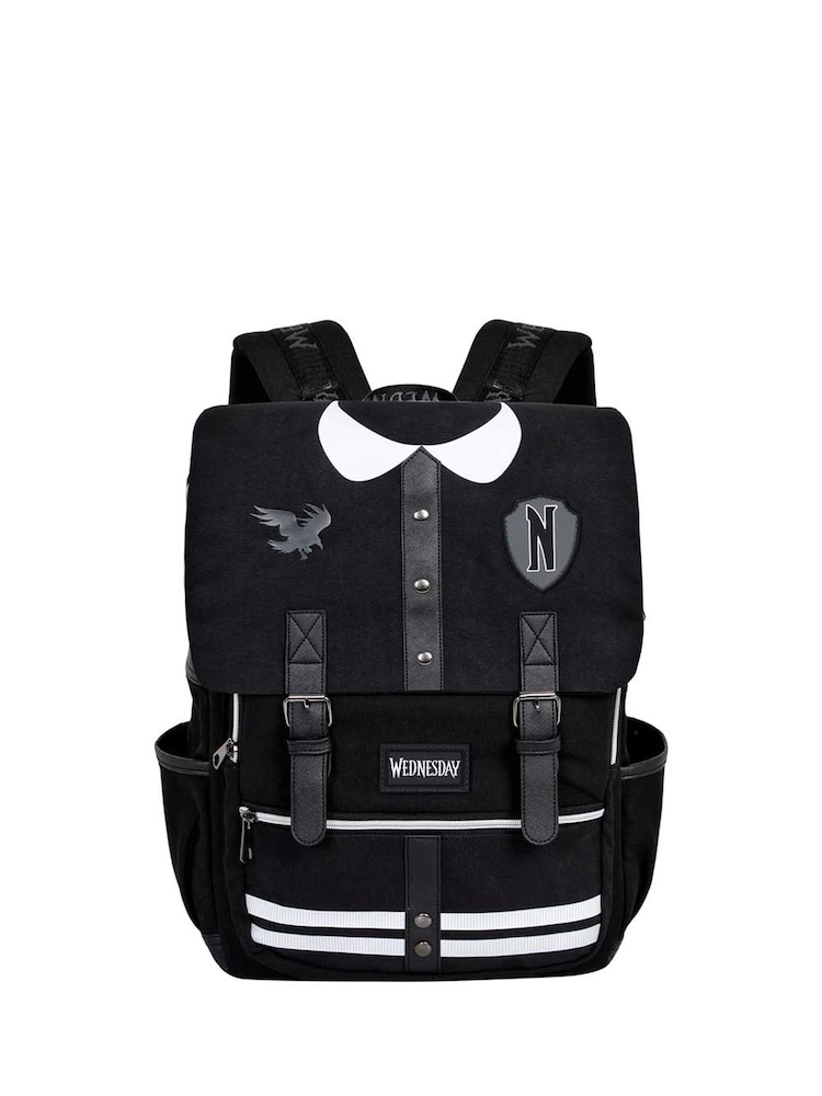 Peers Hardy Wednesday Varsity Oxford Black Backpack - Image 1 of 5 Peers Hardy Wednesday Varsity Oxford Black Backpack - Image 1 of 5