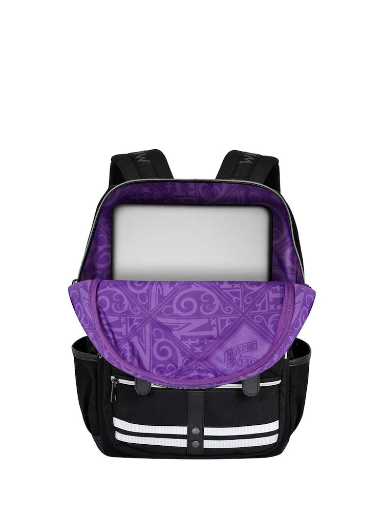 Peers Hardy Wednesday Varsity Oxford Black Backpack - Image 5 of 5 Peers Hardy Wednesday Varsity Oxford Black Backpack - Image 5 of 5