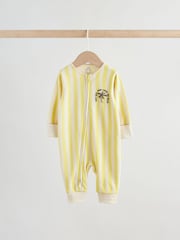 Multi Palm Two Way Zip Baby Sleepsuits 3 Pack (0mths-3yrs) - Image 3 of 12
