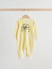Multi Palm Two Way Zip Baby Sleepsuits 3 Pack (0mths-3yrs) - Image 4 of 12
