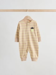 Multi Palm Two Way Zip Baby Sleepsuits 3 Pack (0mths-3yrs) - Image 5 of 12