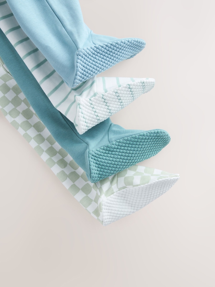 Зелений - Two Way Zip немовля Sleepsuits 4 Pack (0міс.-2р.) - Image 15 of 15