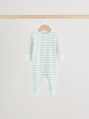 Зелений - Two Way Zip немовля Sleepsuits 4 Pack (0міс.-2р.) - Image 2 of 15