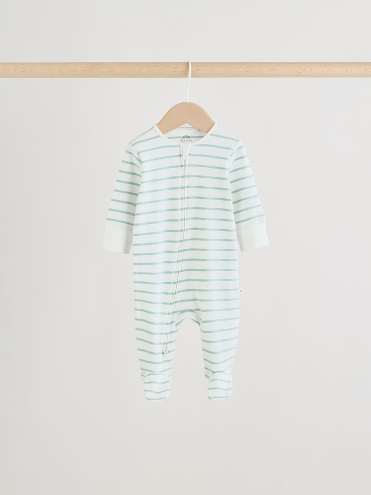 Зелений - Two Way Zip немовля Sleepsuits 4 Pack (0міс.-2р.) - Image 2 of 15