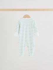 Зелений - Two Way Zip немовля Sleepsuits 4 Pack (0міс.-2р.) - Image 7 of 15