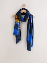 Navy Tie Dye Lightweight Scarf - Image 1 of 3