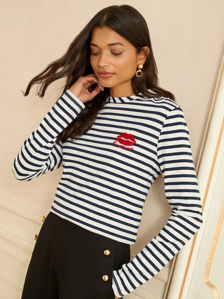 Top dżersejowy Love & Roses z długim rękawem - Obraz 5 z 5 Top dżersejowy Love & Roses z długim rękawem - Obraz 5 z 5