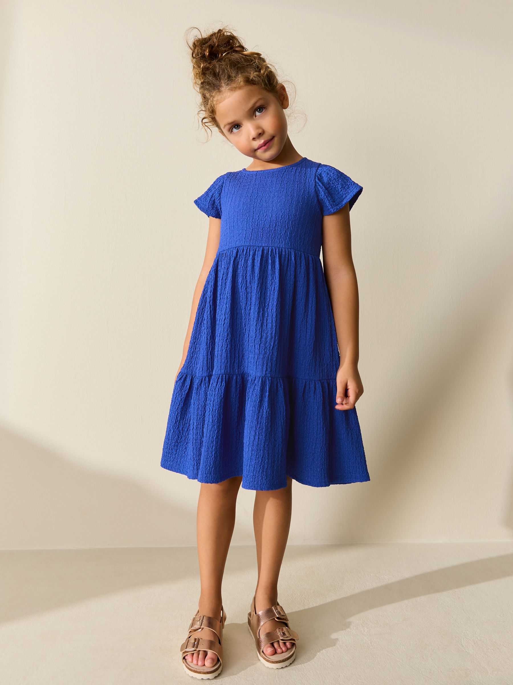 Next：日本 コバルトブルー - エンジェルスリーブクリンクルドレス (3