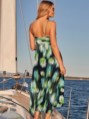 Sosandar Floral Print Fit and Flare Midi Jersey Dress - Imagen 2 de 3