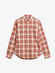 Superdry White Oversized Vintage Check Shirt - Image 4 of 5