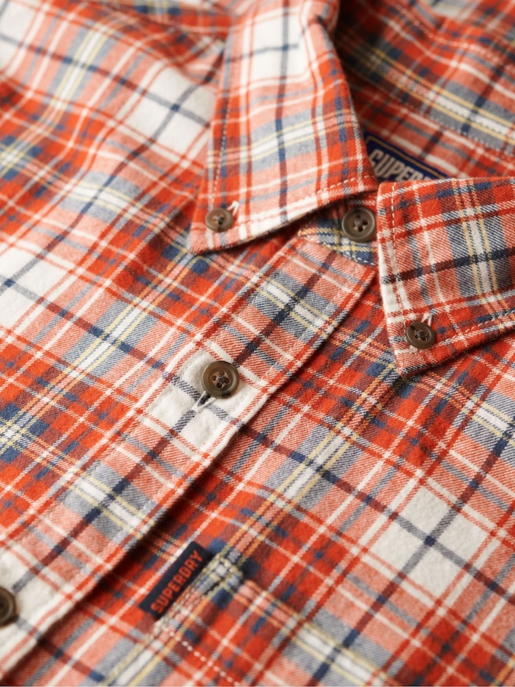 Superdry White Oversized Vintage Check Shirt - Image 5 of 5