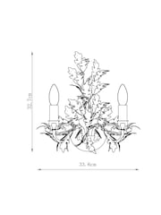 Black Evelyn 2 Light Wall Light - Image 5 of 5