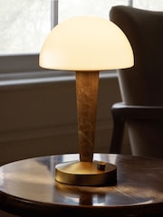 Brass Edgecote Marble Rechargeable Table Lamp - Image 1 of 8