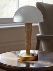 Brass Edgecote Marble Rechargeable Table Lamp - Image 3 of 8