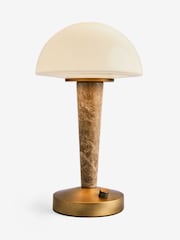 Brass Edgecote Marble Rechargeable Table Lamp - Image 7 of 8