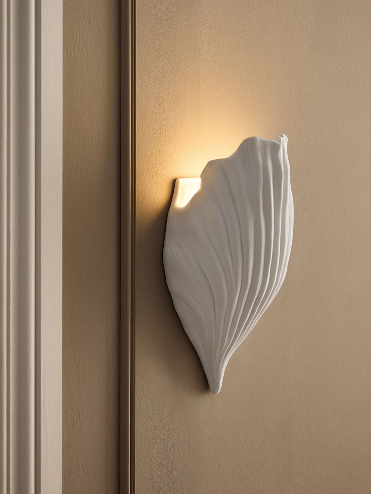 White Ayla Wall Light - Image 1 of 6
