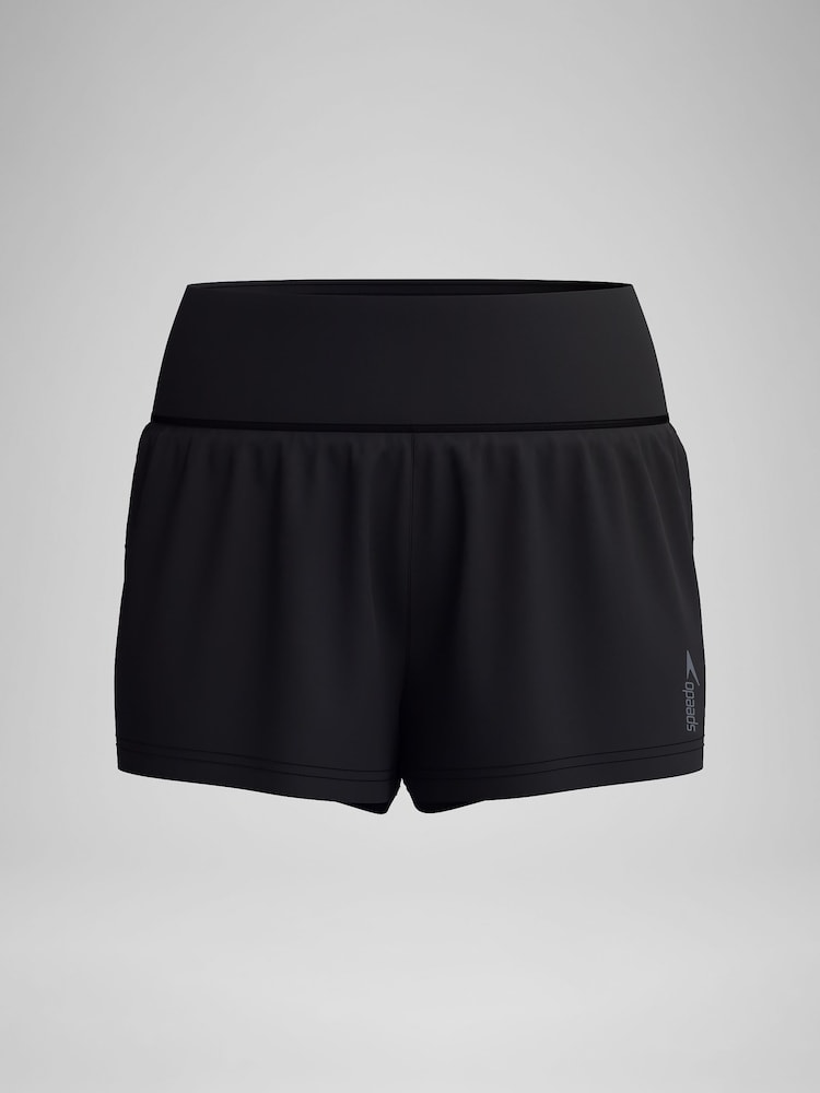 Speedo Black Solid Lookout Swim Shorts - Image 2 of 2