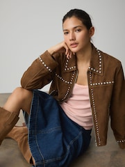 Light Pink Premium Ribbed Scoop Tank Vest Sleeveless Top - Image 3 of 9