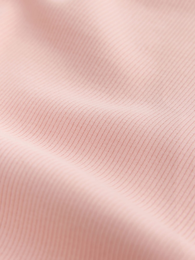 Light Pink Premium Ribbed Scoop Tank Vest Sleeveless Top - Image 9 of 9