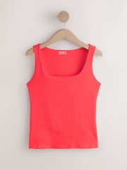 Beige/Grey/Red Square Neck Vest 3 Pack - Image 5 of 9