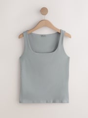 Beige/Grey/Red Square Neck Vest 3 Pack - Image 6 of 9