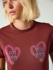 Burgundy Red Hearts and Valentines Essential T-Shrit - Image 5 of 8