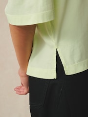 Bright Pink/Yellow/Orange - Elbow Length Crew Neck Cotton T-Shirts 3 Pack - រូបភាព 12 នៃ 12