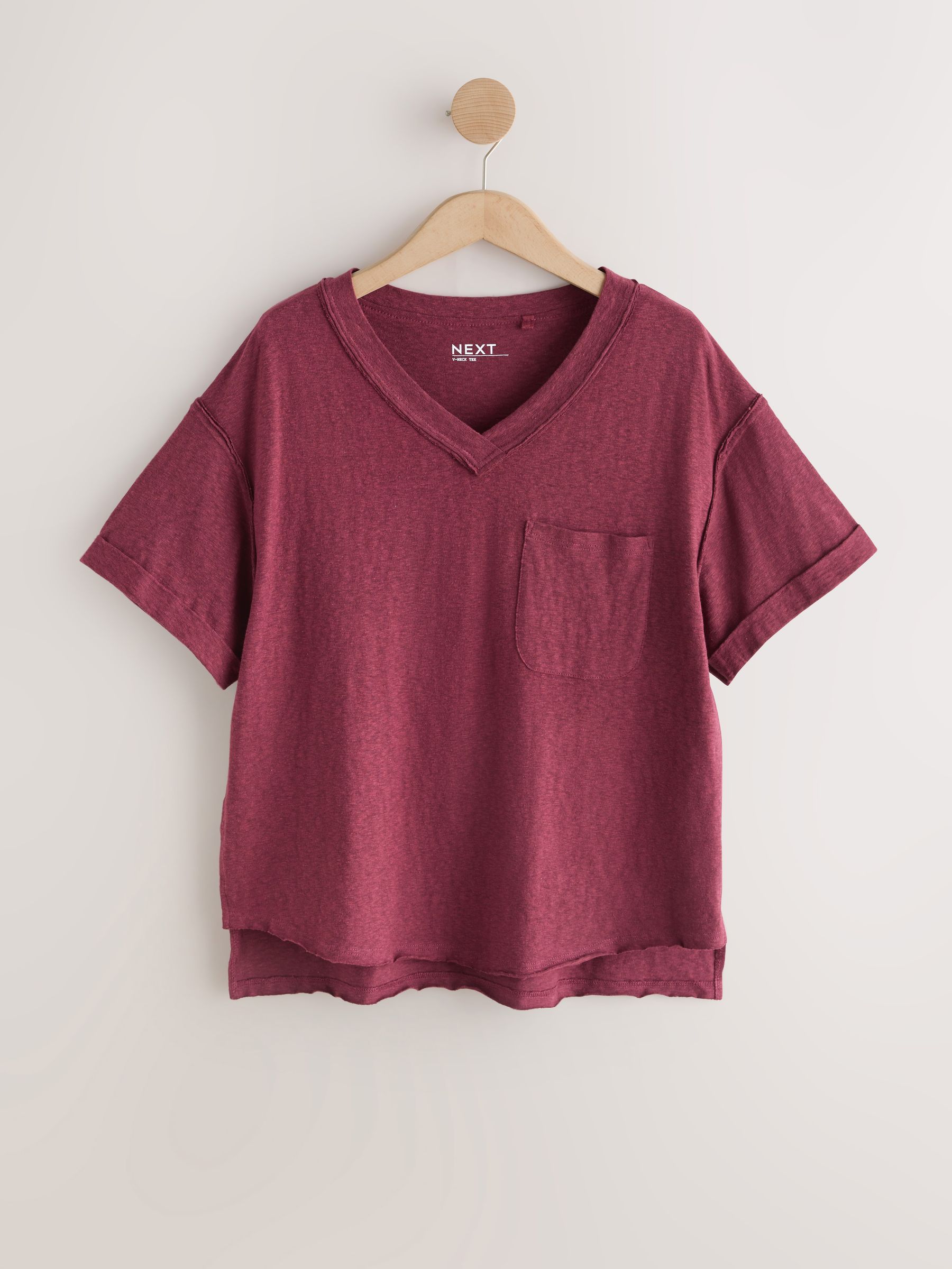 Buy Berry Look Short Sleeve V-Neck T-Shirt from Next Australia
