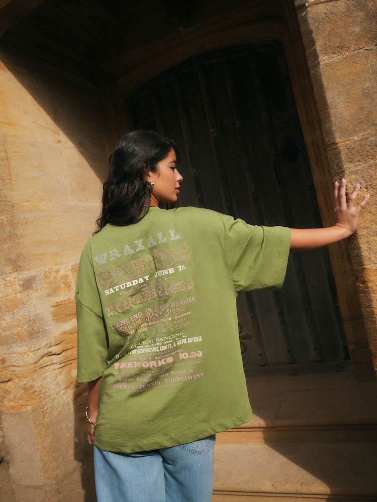 Green National Trust Licence Graphic Crew Neck T-Shirt - Image 5 of 5