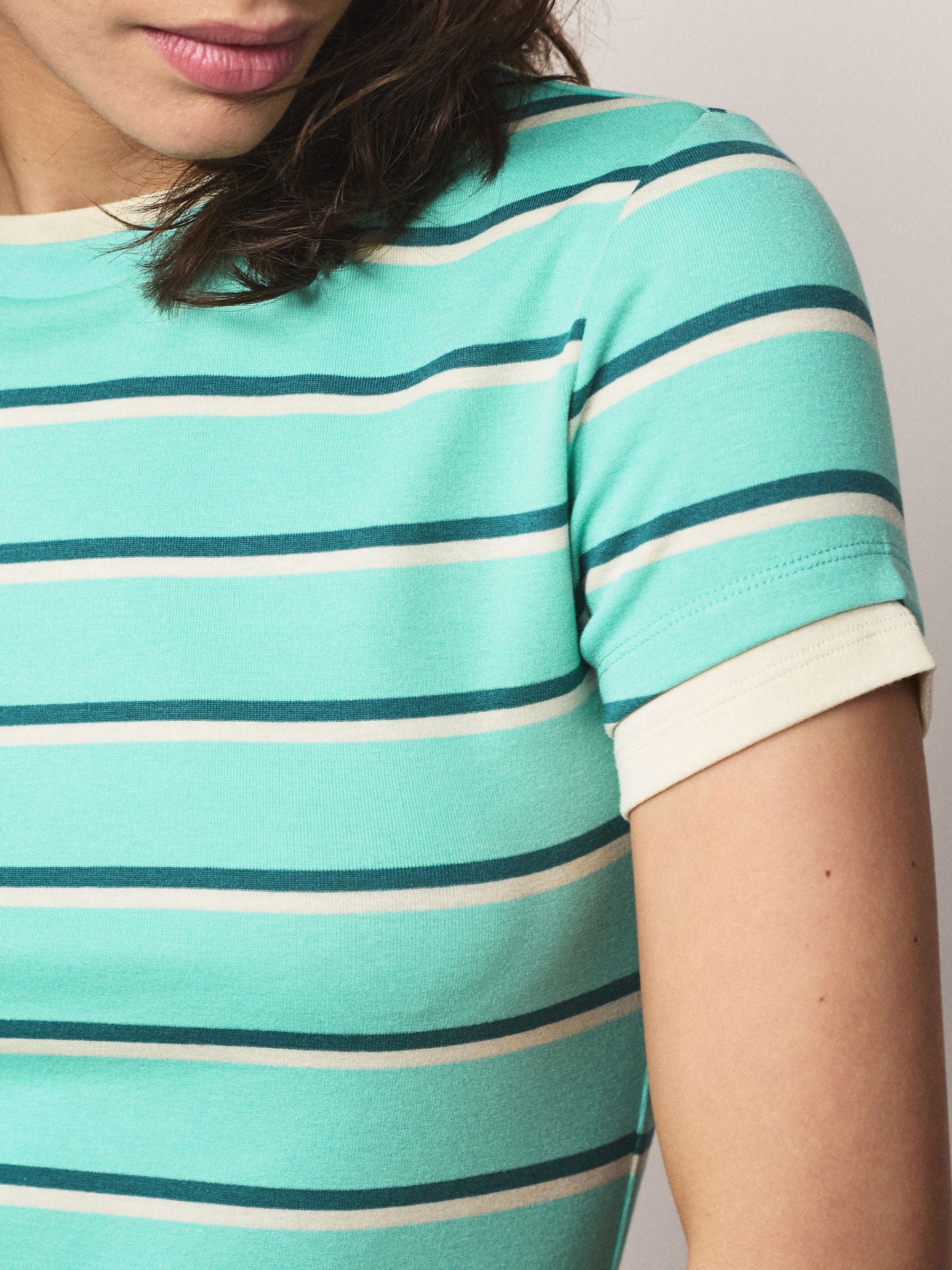 Buy Blue Stripe Short Sleeve Layered Crew Neck T-Shirt from Next