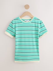 निलो धार - Short Sleeve Layered Crew Neck T-Shirt - 7मध्ये 5 तस्बिर