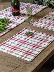 Gallery Home Set of 4 Red Heritage Bow Christmas Printed Placemat - Image 1 of 6