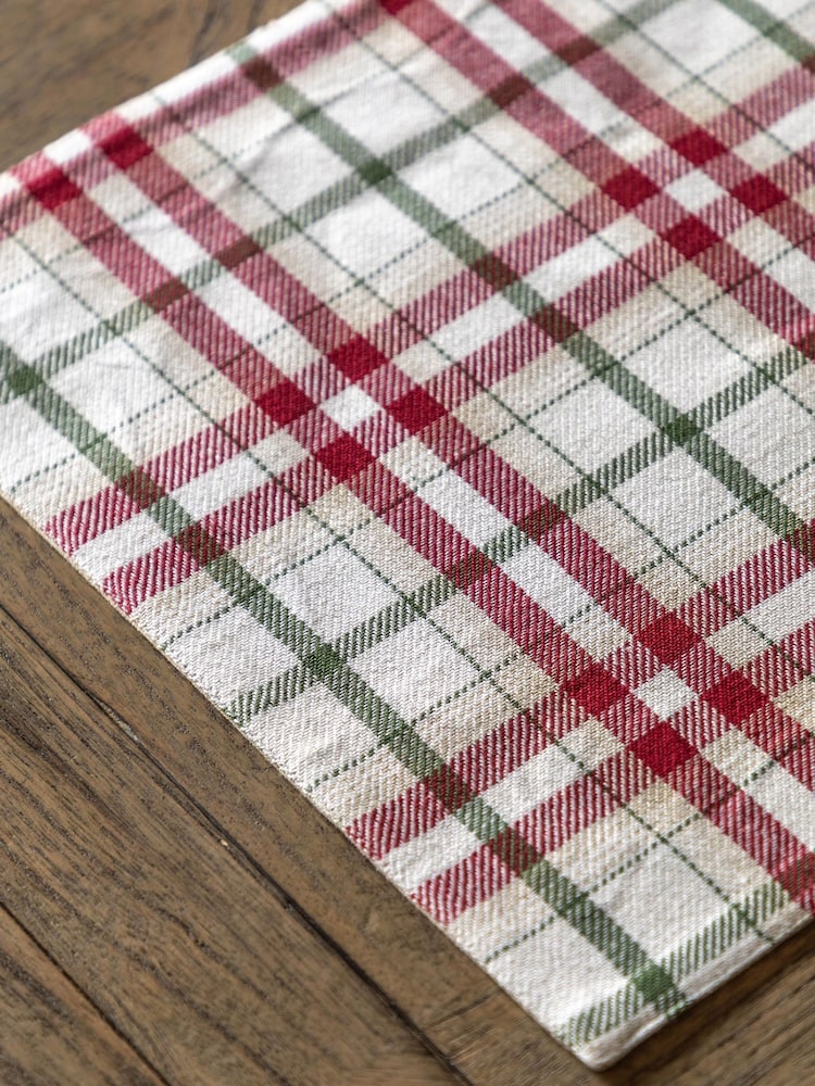 Gallery Home Set of 4 Red Heritage Bow Christmas Printed Placemat - Image 2 of 6 Gallery Home Set of 4 Red Heritage Bow Christmas Printed Placemat - Image 2 of 6