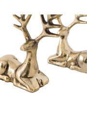 Gallery Home Set of 2 Metal Stag Decorations - Image 4 of 6