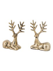 Gallery Home Set of 2 Metal Stag Decorations - Image 5 of 6