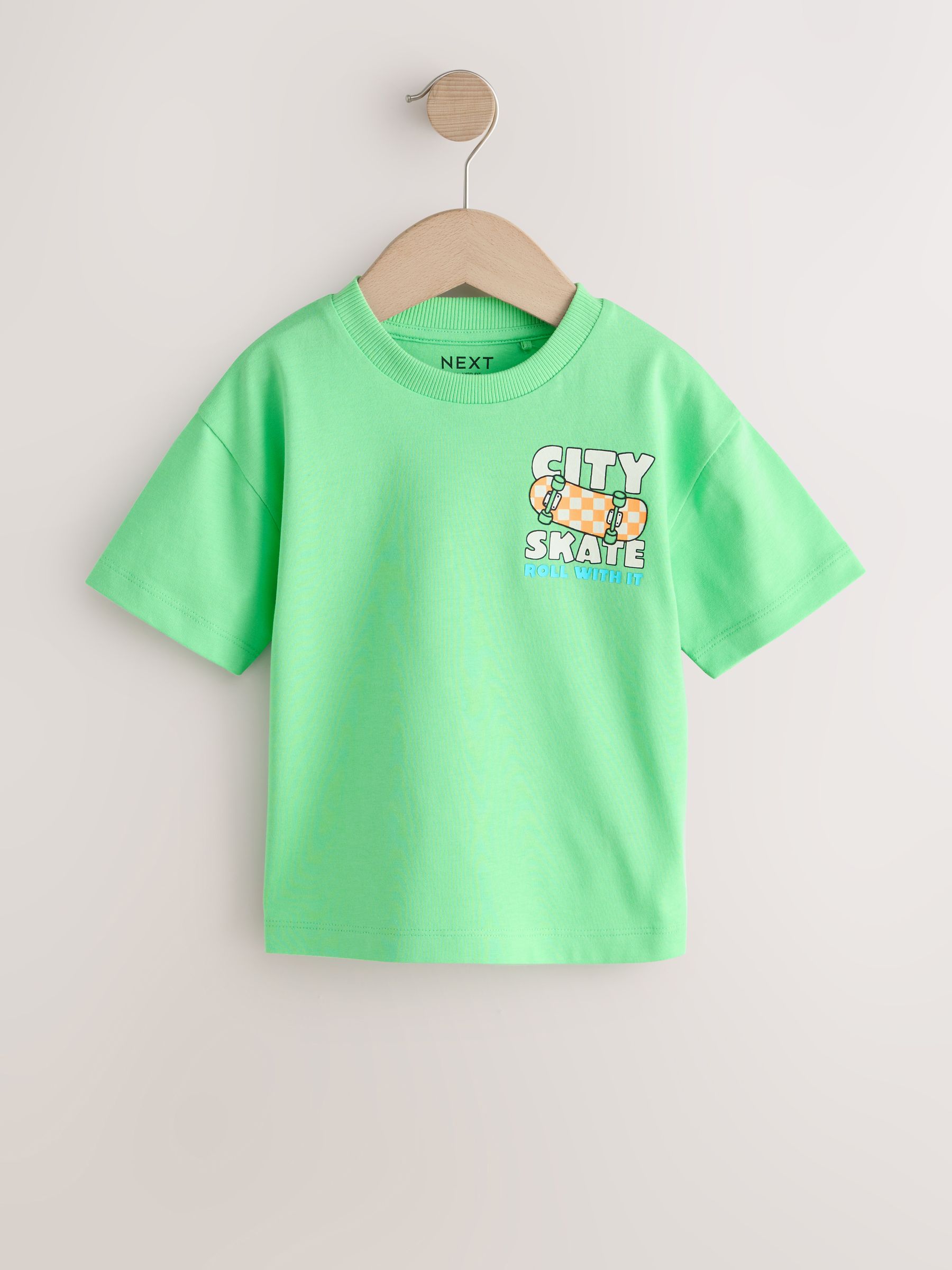 スケートボード ec melodi tee size s Buy Green Skateboard Short Sleeve Back Print T-Shirt (3mths-7yrs