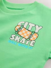 Green Skateboard - تيشرت بكُم قصير مزين بطبعة على الظهر (3 شهور-7 سنوات) - صورة 3 من 4