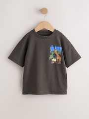 Charcoal Grey Sao Paulo - تيشرت بكُم قصير مزين بطبعة على الظهر (3 شهور-7 سنوات) - صورة 1 من 5