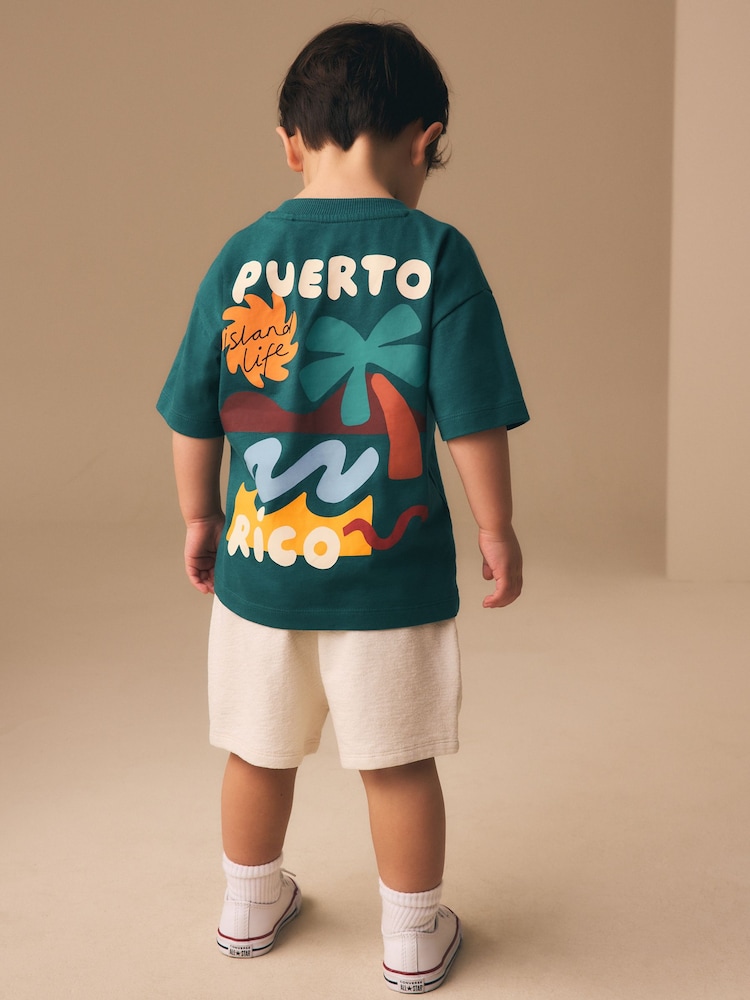 en vogelprint, grafisch ontwerp jongens t-shirt met ronde hals en korte mouwen, casual comfortabele top voor de zomer | Kortingen Voor Iedereen