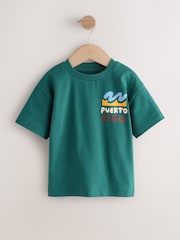 Teal Blue Puerto Rico Short Sleeve Back Print T-Shirt (3mths-7yrs) - Image 7 of 11