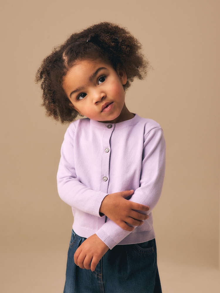 Lilac Purple Cardigan (3mths-10yrs) - Image 1 of 7
